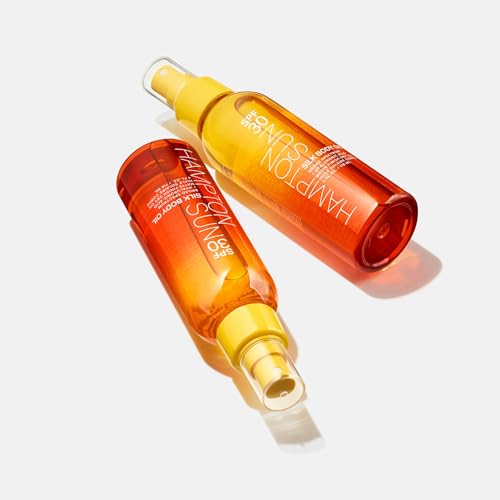 SPF 30 Body Oil Sunscreen with Hyaluronic Acid & Vitamin E - Non-Greasy, Water-Resistant, Broad Spectrum UV Protection