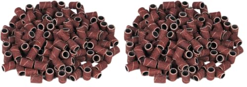 300 Pcs Nail Drill Sanding Bands 180 Grit Replacement for 3/32'' Shank - Pack of 2