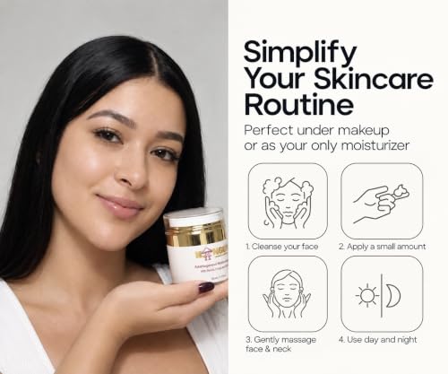 Hydrating Face Moisturizer with Reishi & Hyaluronic Acid – Lightweight Non-Greasy Cream for All Skin Types