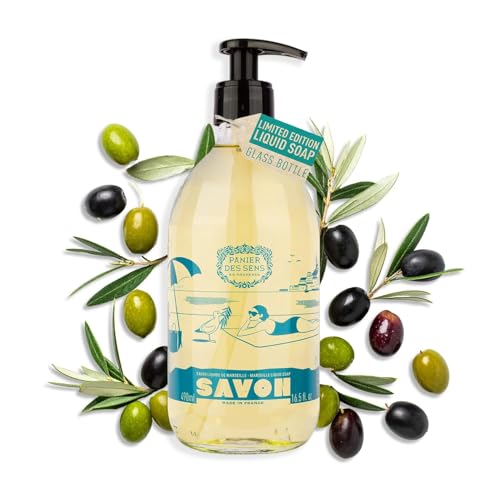Olive Oil Liquid Hand Soap - Limited Edition Glass Bottle 16.6 fl oz - Provence Inspired