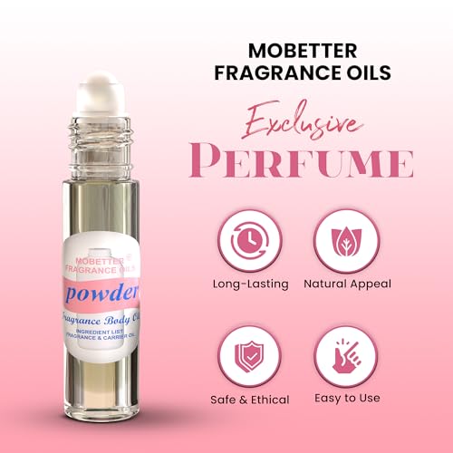 Powder Fresh Fragrance Oil Set - Unisex Perfume Oils, 0.33 Fl Oz Pack of 3 Variation 0.33 Fl Oz