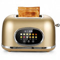 Roter Mond 2 Slice Toaster - Touchscreen Stainless Steel, Gold - Compact & Modern