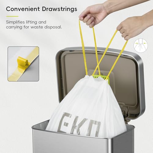 EKO 21 Gallon Drawstring Trash Bags Pack of 4 - Lavender Scented Heavy-Duty Garbage Bags