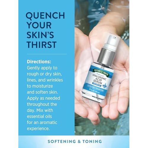 Nature's Truth Hyaluronic Acid Serum for Skin | 1 fl oz | Topical Liquid