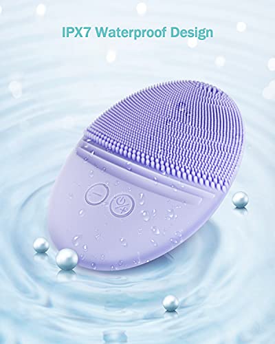 EZBASICS Silicone Facial Cleansing Brush Violet Waterproof Skin Care Tool
