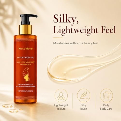 Body Firming Oil for Crepey Skin 2 Pack - Lightweight, Spa-Inspired Formula