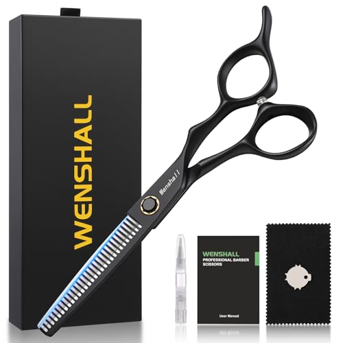Wenshall 6 Inch Black Hair Thinning Scissors for Salon & Home