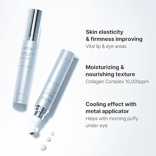 TIRTIR Collagen Eye Cream with Roller | Wrinkle & Dark Circle Treatment