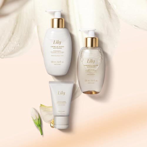 O Botic?rio Lily Satin Cream Cleanser, Moisturizing Bath Time with Hydration and Luxurious Fragrance, 8.4 Ounce (250ml)