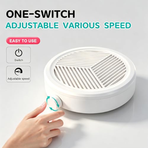 Nail Dust Collector Compact Fan Vacuum for Home & Salon White - AONOLOVO