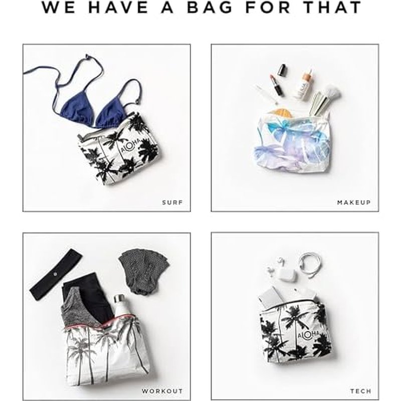 ALOHA Collection Max Pouch - Max Monstera in Seaweed