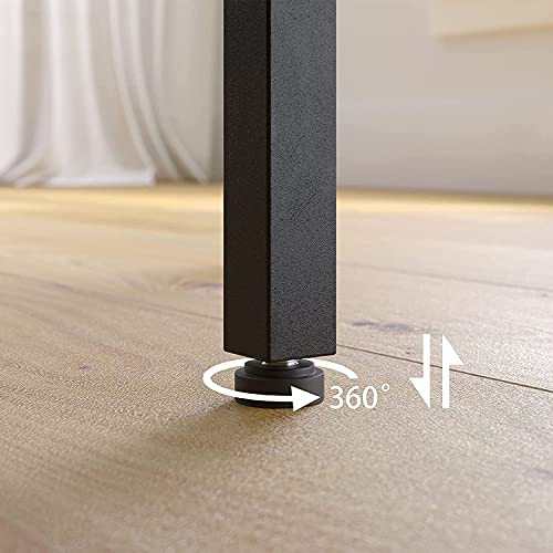 Rectangular Bar Table 47.2 Inch Pub Table Industrial Counter Height Dining Table - Rustic Brown & Black