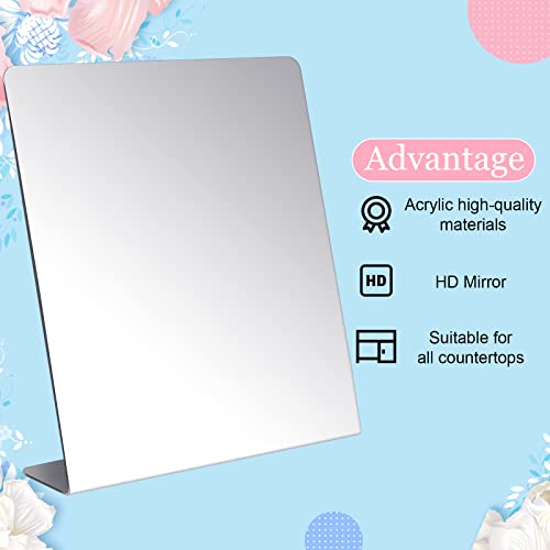 16-Piece Countertop Mirror Set - Large 8.5x9 Inch Freestanding Acrylic Table Mirrors for Home & Office - Variation of THIS listing