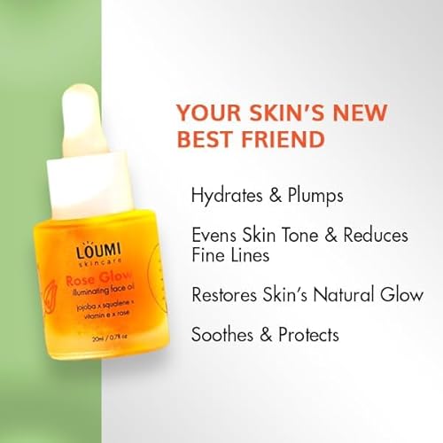 LOUMI Skincare Glow & Aloe Duo Bundle - RoseGlow Moisturizing Face Oil & Say Aloe! All Day Cream - Lightweight Hydrating Face Cream - Aloe Vera, Algae, and Hyaluronic Acid - Made in the US