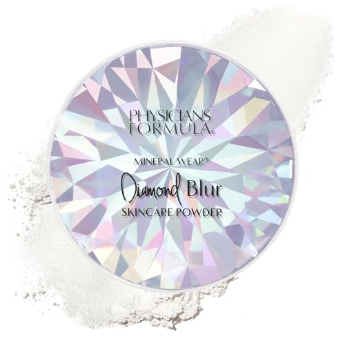 Physicians Formula Mineral Wear¢çDiamond Blur Skincare Cushion Powder, Blurring & Pore Diffusing Long Lasting Matte Finish Face Powder, Talc-Free- Translucent
