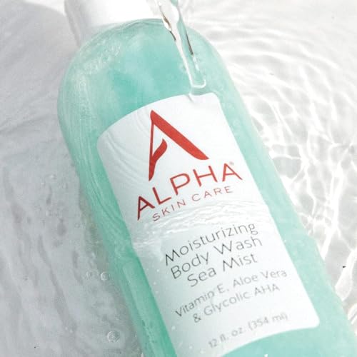 Alpha Skin Care Moisturizing Body Wash with Glycolic AHA - 12 Fl Oz Pack of 2