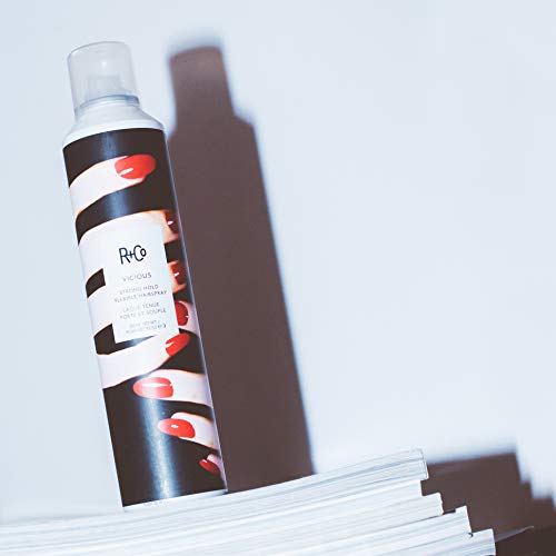 R+Co VICIOUS Strong Hold Flexible Hairspray ? Long-Lasting Hold & Flexibility, Controls Frizz & Adds Shine, All Hair Types