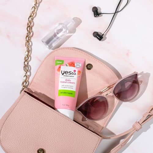 Yes To Watermelon Daily Hand Cream, Hydrating & Creamy Texture To Provide Instant Moisturization Without Greasy Residue, With Shea Butter & Antioxidants, Natural, Vegan & Cruelty Free, 3 Oz