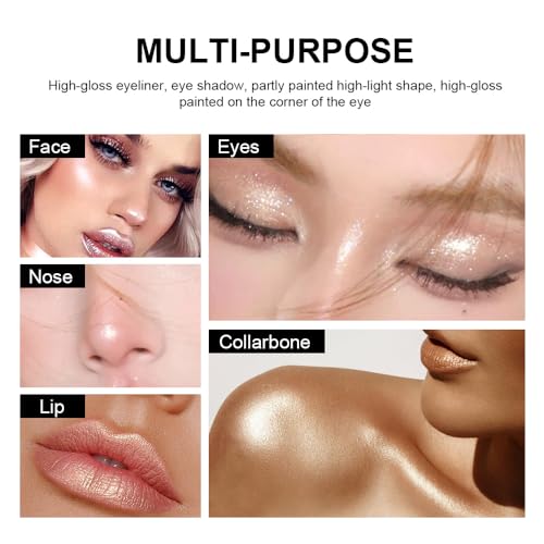 Green Eyeshadow Stick Makeup, Highlighter Cream Eye Shadow Pencil, Waterproof Hypoallergenic Long Lasting Matte Crayon, Glitter Primer Palette Shimmer Eyeliner Pen