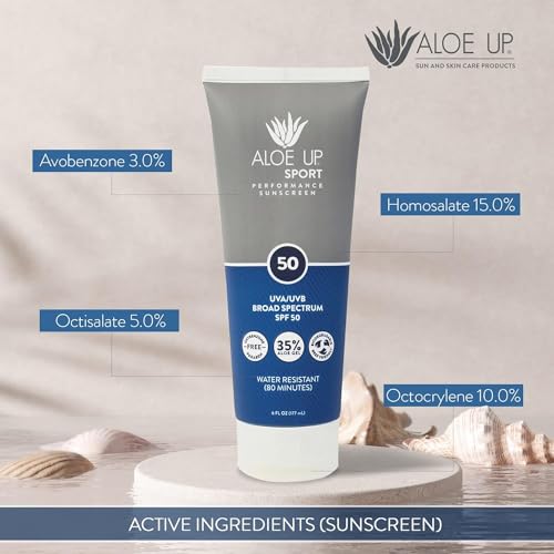 SPF 50 Water-Resistant Sunscreen Lotion with Aloe Vera - 6 oz
