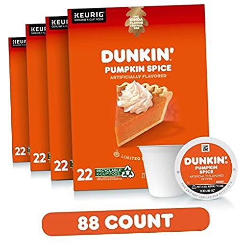 Pumpkin Spice Flavored Coffee Pods for Keurig - 88 Count