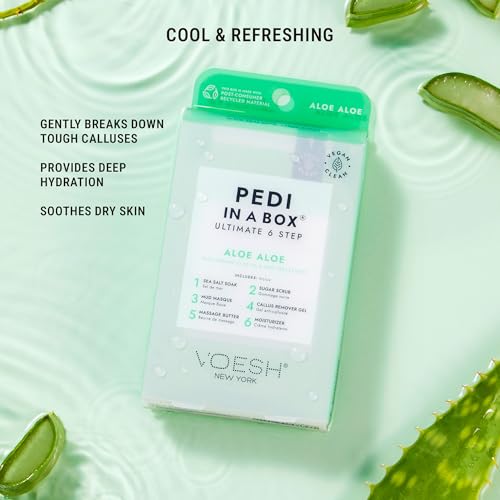 VOESH Pedi in a Box Ultimate 6-Step Spa Pedicure Kit 3 Pack - DIY Foot Care