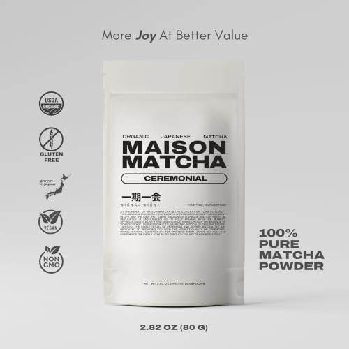 Organic Ceremonial Matcha Green Tea Powder - Authentic Japanese First Harvest, 80g