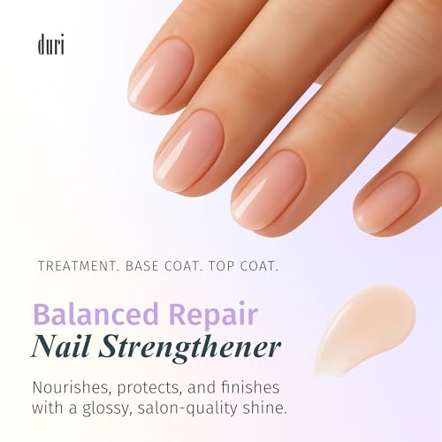 Duri Rejuvacote 2 Nail Growth Base & Top Coat - Pack of 2 for Fragile Nails