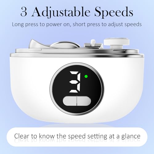 YunLuna 3-in-1 Electric Nail Clipper for Seniors with Light & Grinder