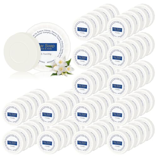 Mini Travel Soap Bars Bulk Pack - Individually Wrapped 0.7oz Hotel & Camping Toiletries