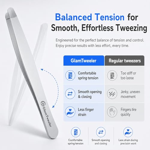 Premium Stainless Steel Tweezers with Rounded Tip for Gentle Hair Removal