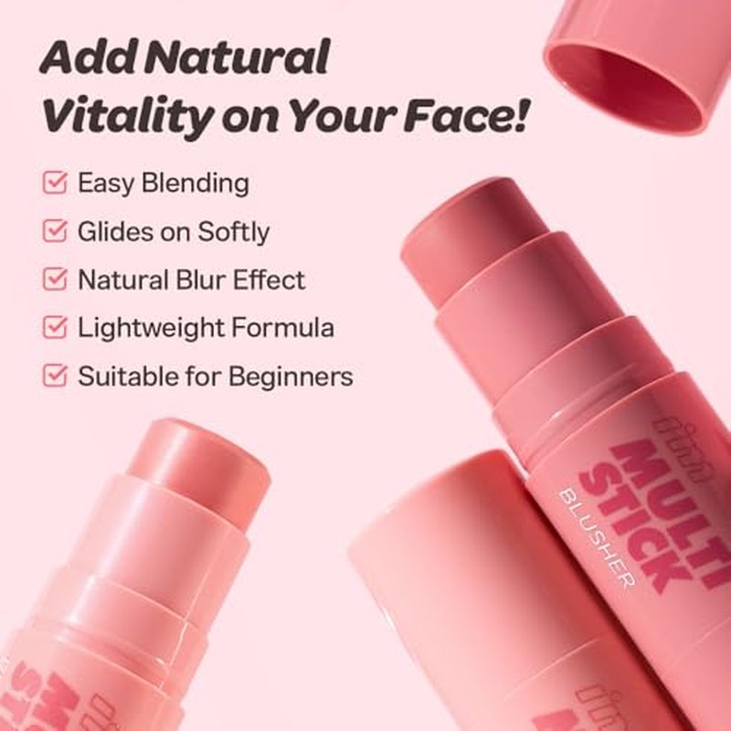 I'M MEME Blusher - I'm Multi Stick 005 Bliss Mauve | Easy Blendable Cream Blush for Natural Look, Multi Blush Stick for Cheek Tint, Face Contour Makeup, and Face Blush, Suitable All Ages, Cute Stuff