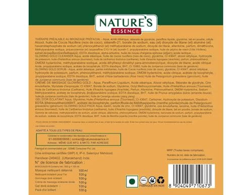 Natures Essence Gold Facial Kit - Brightening 500g for Radiant Skin