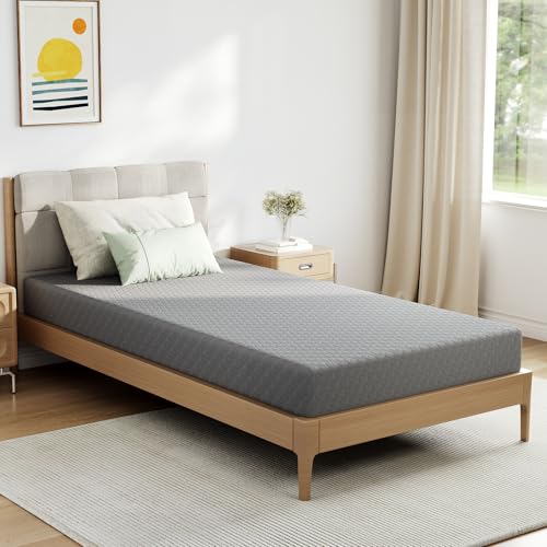 Novilla Grey Twin Mattress 5 Inch Memory Foam Bed for Comfortable Sleep