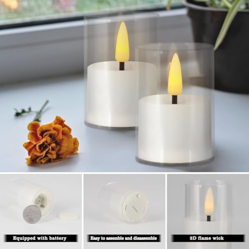 12 Pack LED Flameless Tea Light Candles with Remote & Timer, Realistic Flickering Flame