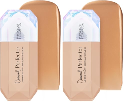 Physicians Formula Mineral Wear Diamond Perfector BB Cream 10-in-1 Tan to Deep, Pack of 2