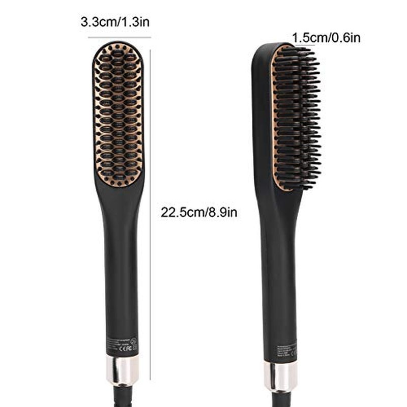 Beard Straightener for Men - Heated Beard Brush Comb for Short to Medium Beards - Costume Accessories and Grooming Gifts for Men (US Plug)