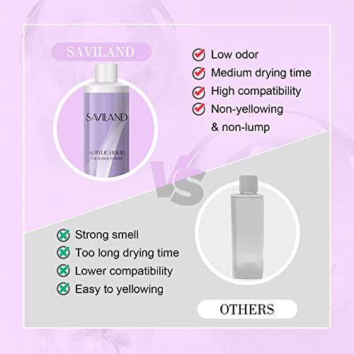 SAVILAND Acrylic Liquid for Nails 16.91 oz / 500 ml - Nail Extension & Art