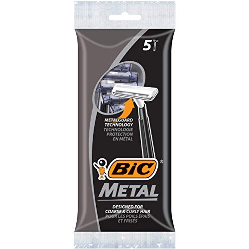 BIC Metal Men's Disposable Razors - Single Blade, 30 Count for Smooth Shave