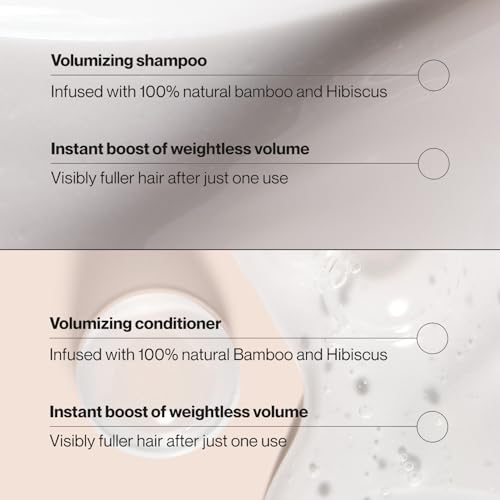 Suave Shampoo and Conditioner Set, Bamboo & Hibiscus ? Volumizing Hair Products for Flat and Fine Hair, 12.6 Oz Each