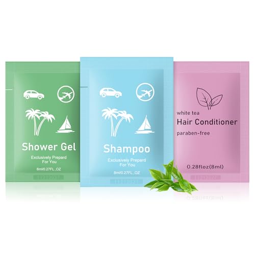 100-Piece Travel Size Body Wash Shampoo & Conditioner Set for Hotels & Gifts