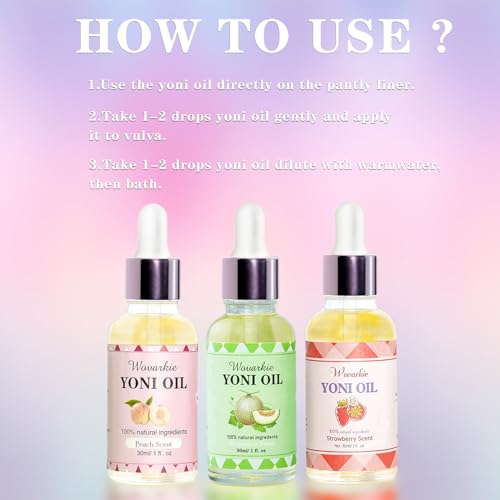 Yoni Oil for Women Set of 9 - Natural Feminine Oil Deodorant & Moisturizer