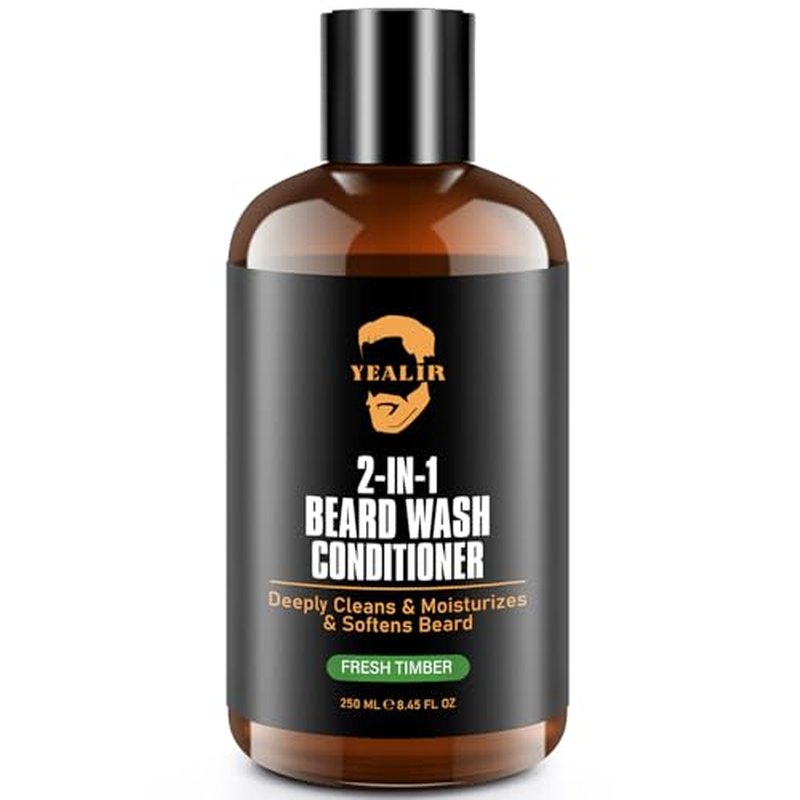 2-in-1 Beard Wash & Conditioner ? Softens & Hydrates Dry, Coarse Beards for Effortless Styling ? Cleanses & Conditions for Healthier, Fuller Facial Hair ? Fresh Timber Scent ? 8.45 fl oz