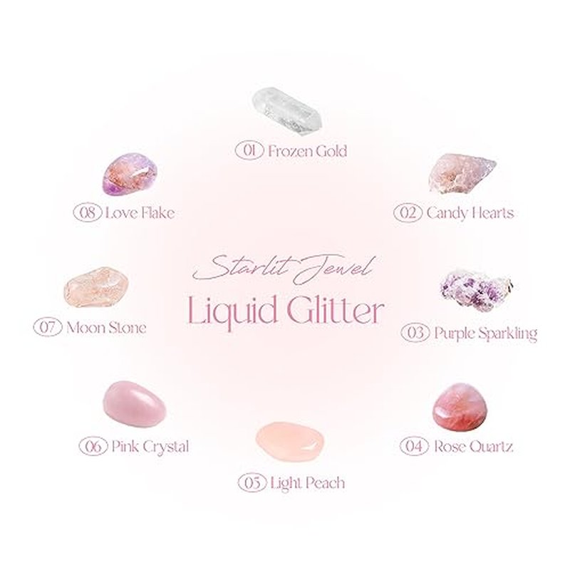 dasique Starlit Jewel Liquid Glitter (04 Rose Quartz) | Twinkle Glitter Shadow | Korean Makeup | Shimmer Eye Make Up | Eyeshadow Eyeliner | Long lasting | Multi use | Quick drying