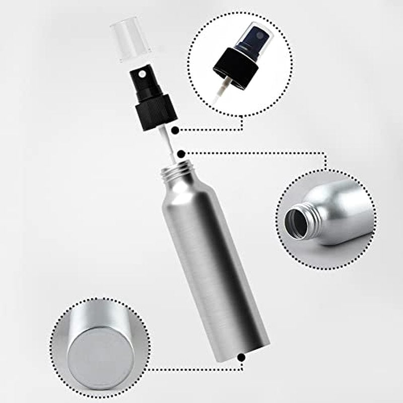 1st Choice 4oz Bullet-style Aluminum Fine Mist Spray / Atomizer Bottles: 6-pack