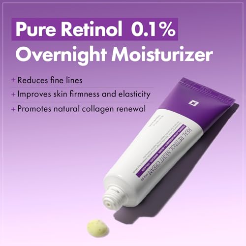 Retinol Night Cream for Anti-Aging & Wrinkle Reduction - 0.1%