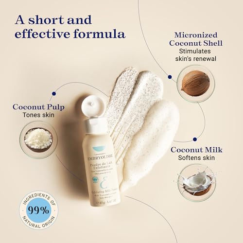 Embryolisse Exfoliating Face Scrub Powder - Brightening & Smoothing, 1.41 Oz