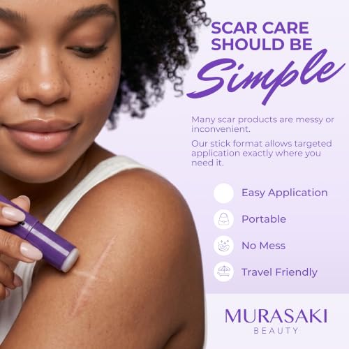 Purple Silicone Scar Stick SPF 30 with Vitamin E & Botanicals - 10g x 1 Pack