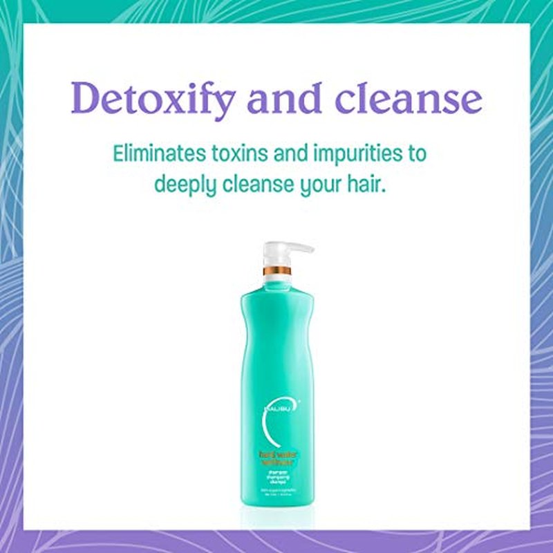 Malibu C Hard Water Wellness Shampoo - Hydrating, Sulfate-Free Hair Care for Hard Water - Removes Minerals and Buildup