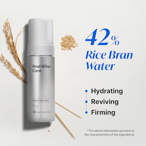 idplacosmetics Real After Care Bubble Glow Toner 5.07 fl.oz (150 ml) ? Micro-Bubble with 42% Rice Bran Water & Gentle AHA/PHA/LHA Exfoliation Hydrating Korean Toner for Smoother Look